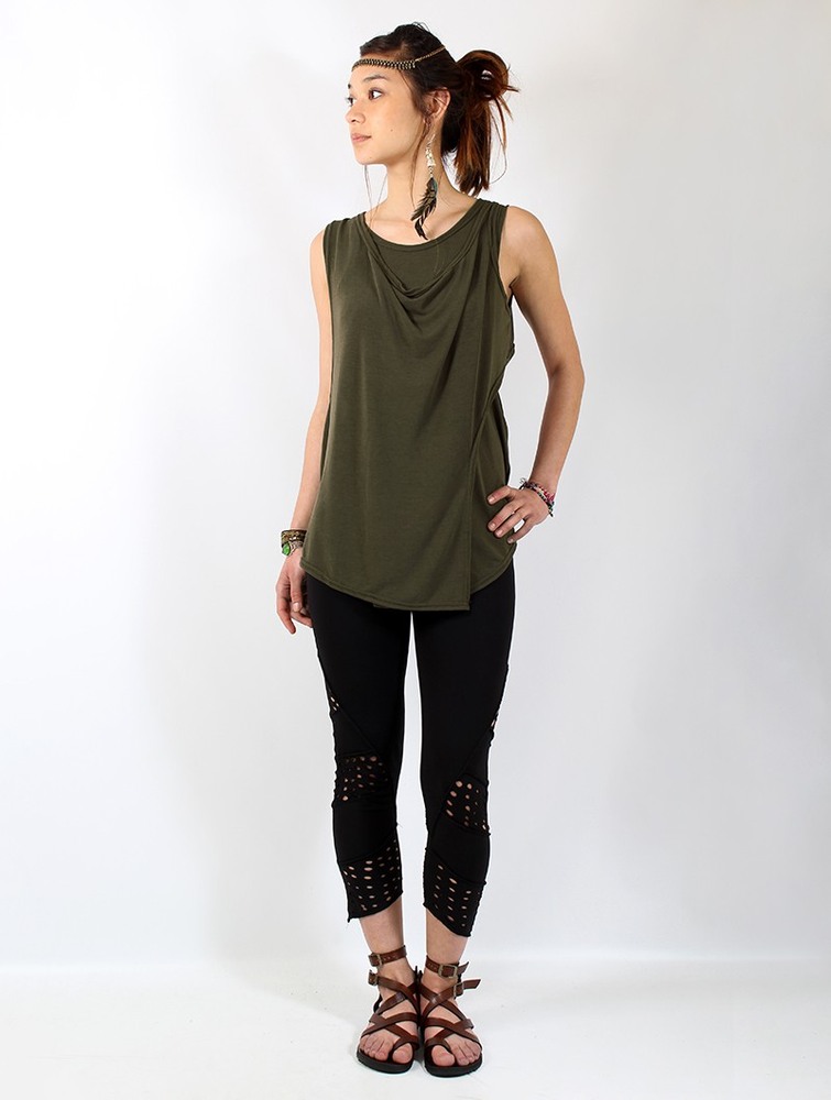 Toonzshop Leigha Loose Sleeveless Top Blast Dam Olivgröna Gröna | QFBVX-2486