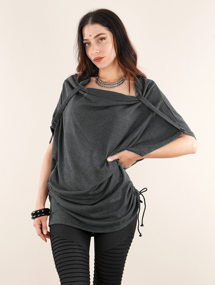 Toonzshop Mandlu Tunic Top Blast Dam Grå | OGRVU-7195