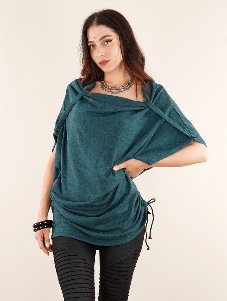 Toonzshop Mandlu Tunic Top Blast Dam Tealblue | ICYJK-3862