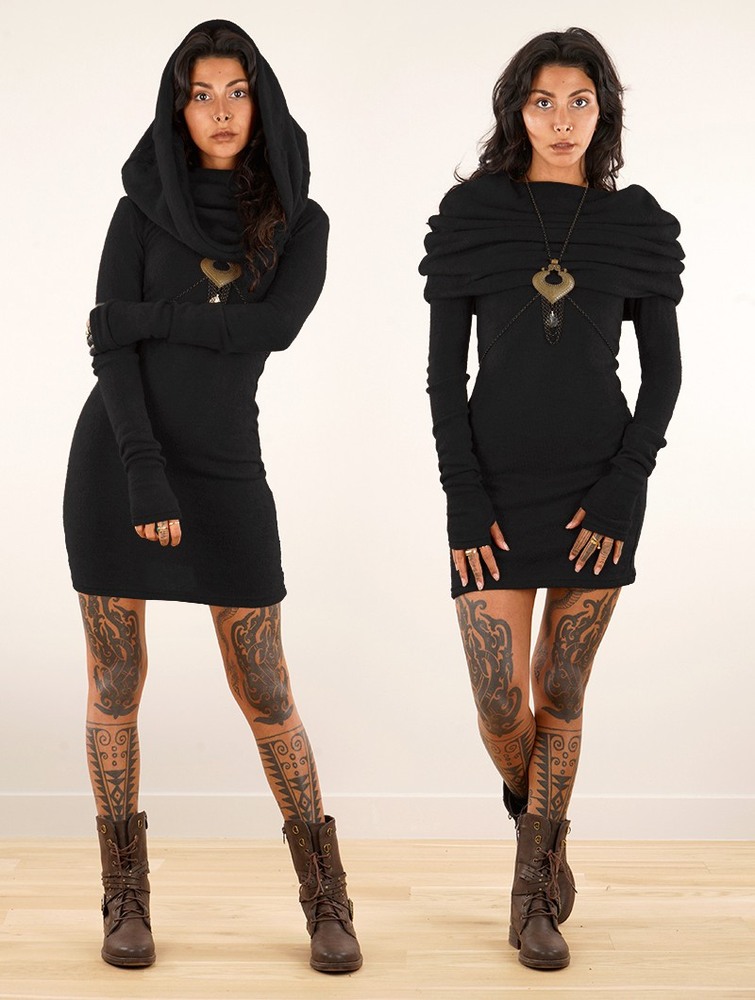 Toonzshop Mantra Sweater Dress Klänning Dam Svarta | TCQKD-9548