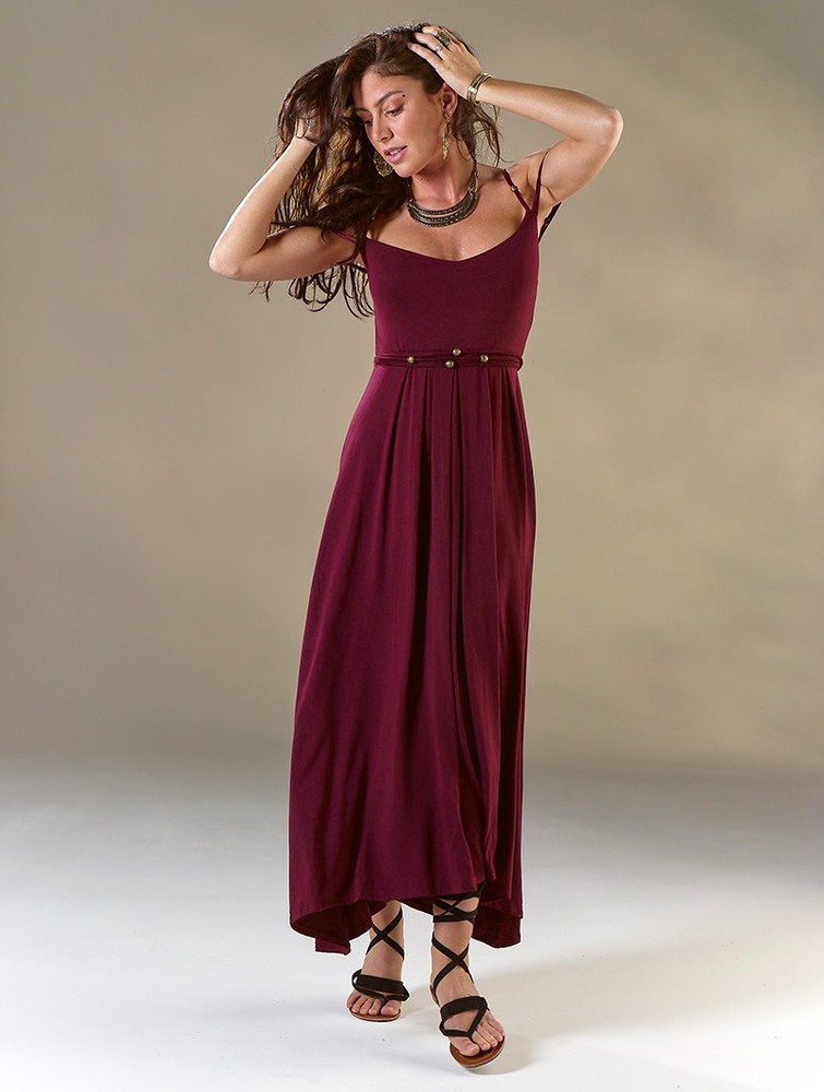 Toonzshop Massaläa Long Dress Klänning Dam Wine | JVAGI-0298