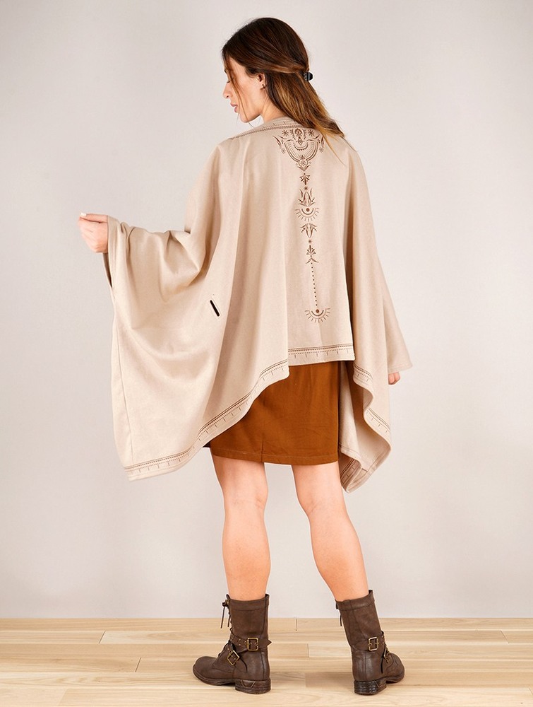 Toonzshop Melian Zohraa Kimono Jacket Jackor Dam Beige | LWKMV-7829