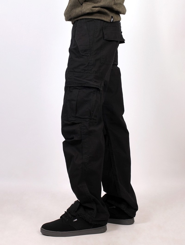 Toonzshop Molecule Gender Neutral Baggy Cargo Pants Byxor Dam Svarta | BMNEU-3819