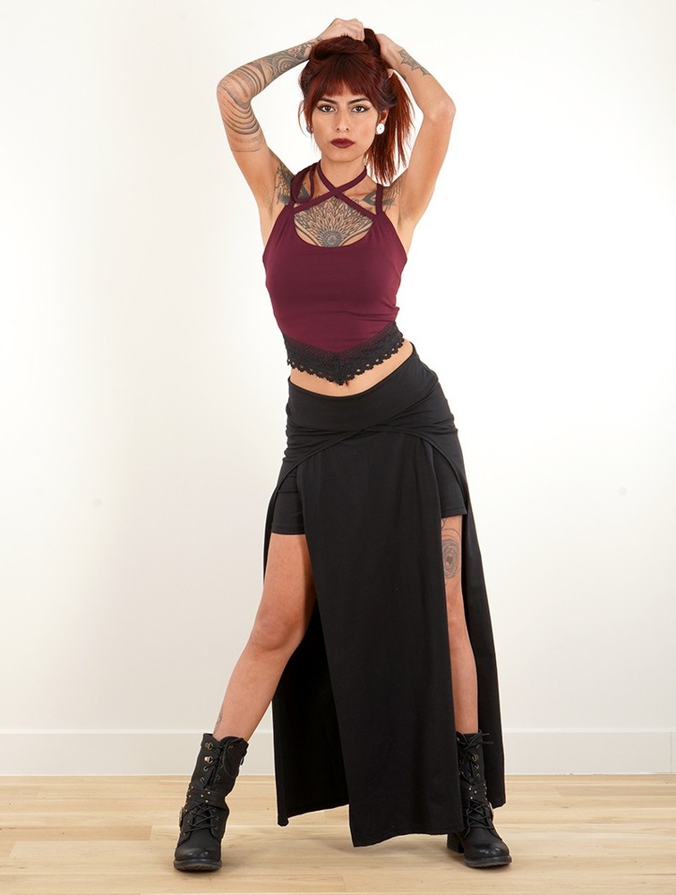 Toonzshop Moön Sleeveless Crop Top Blast Dam Wine | JOLNE-8142