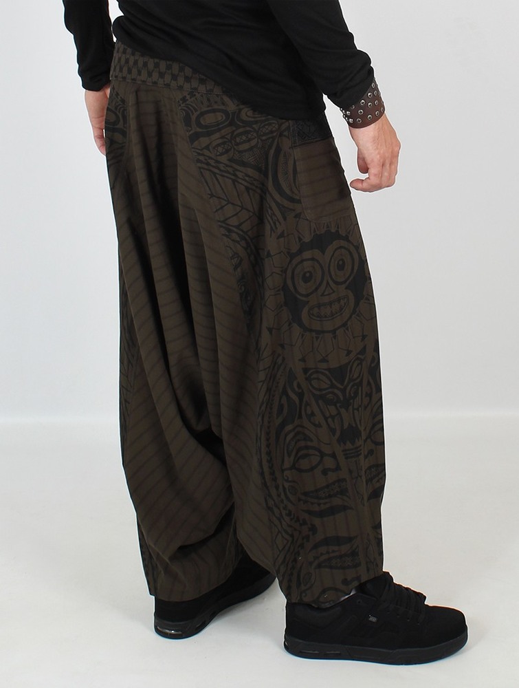 Toonzshop Necka Gender Neutral Harem Pants Byxor Herr Gröna | SAODV-9543