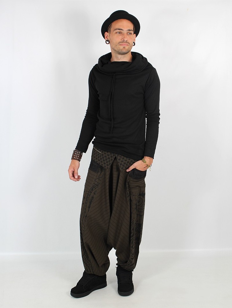 Toonzshop Necka Gender Neutral Harem Pants Byxor Herr Gröna | SAODV-9543