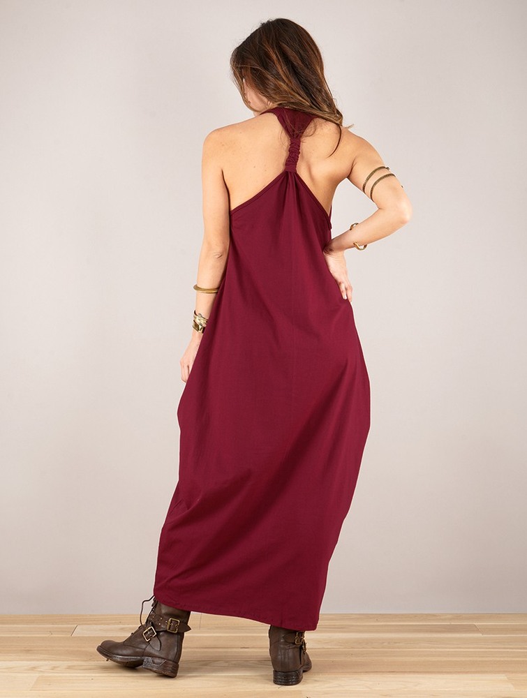 Toonzshop Noéa Sleeveless Long Dress Klänning Dam Wine | AFMNV-4109