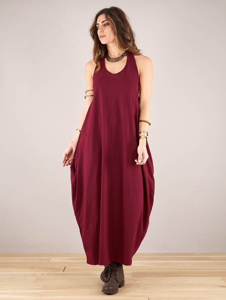 Toonzshop Noéa Sleeveless Long Dress Klänning Dam Wine | AFMNV-4109