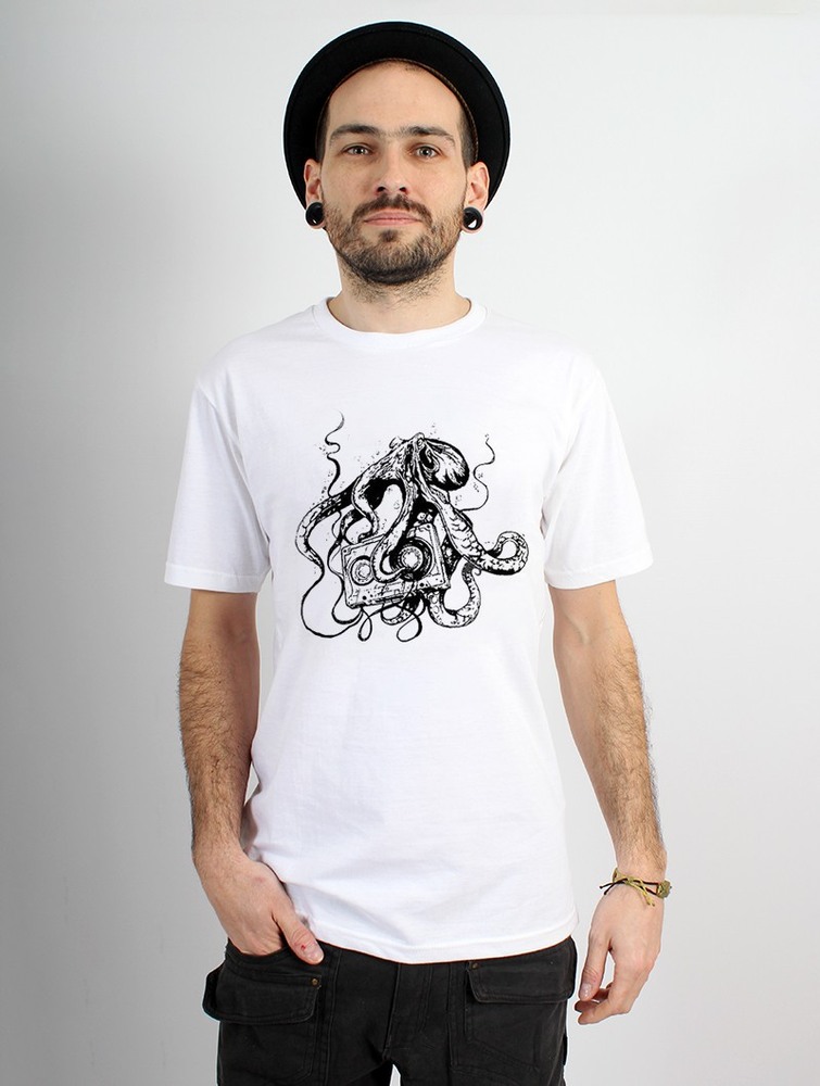 Toonzshop Octopus K7 Printed Short Sleeve T-shirt T-Shirt Herr Vita | MADJS-7805