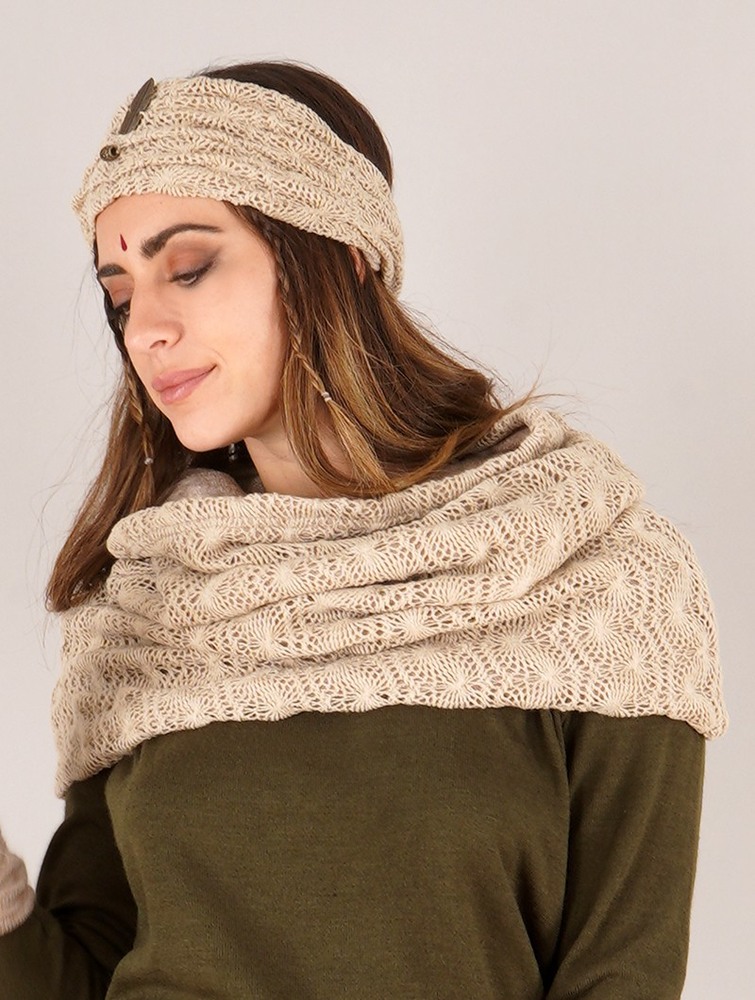 Toonzshop Oöna Crochet Snood Scarf Halsduk Dam Beige | HDVWT-8510