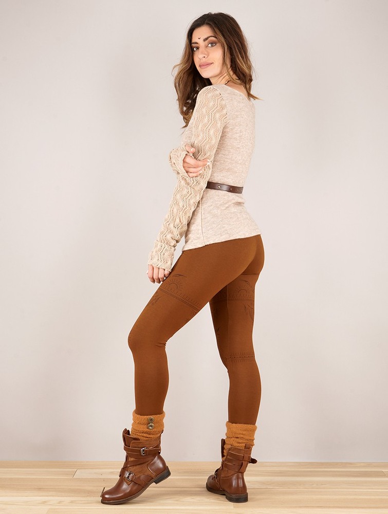 Toonzshop Oroshï Crochet Sleeve Sweater Tröja Dam Beige | COPAE-7289