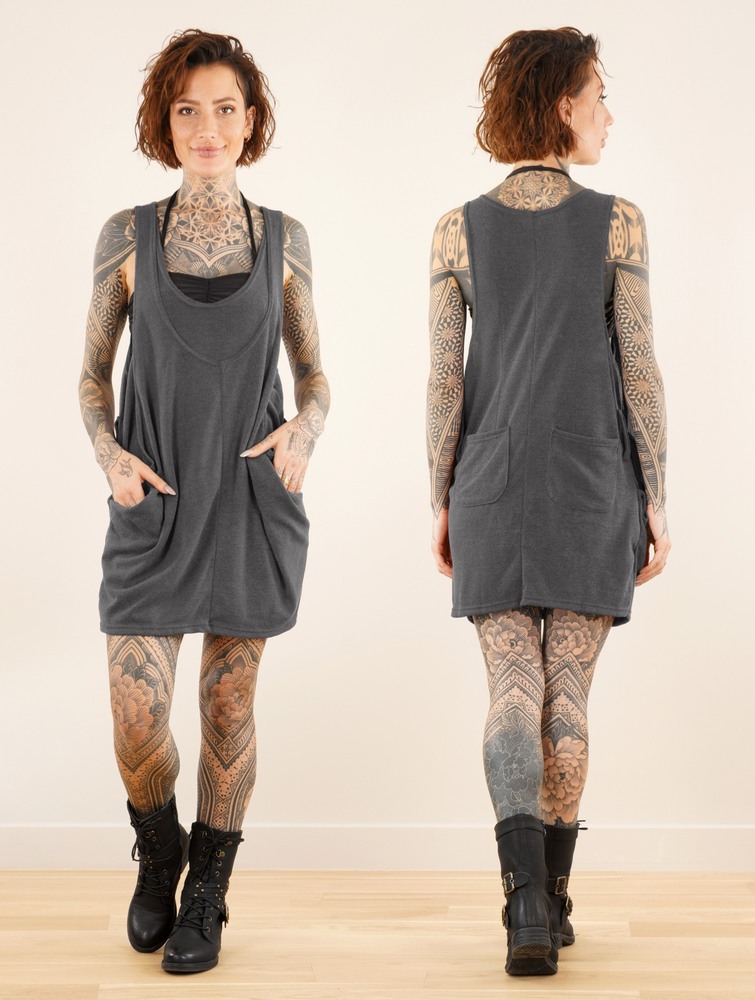 Toonzshop Palani Sleeveless Tunic Blast Dam Mörkgrå | GLTWF-0532