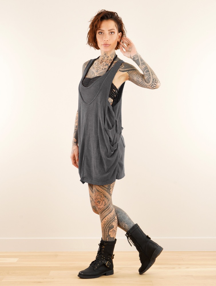 Toonzshop Palani Sleeveless Tunic Blast Dam Mörkgrå | GLTWF-0532