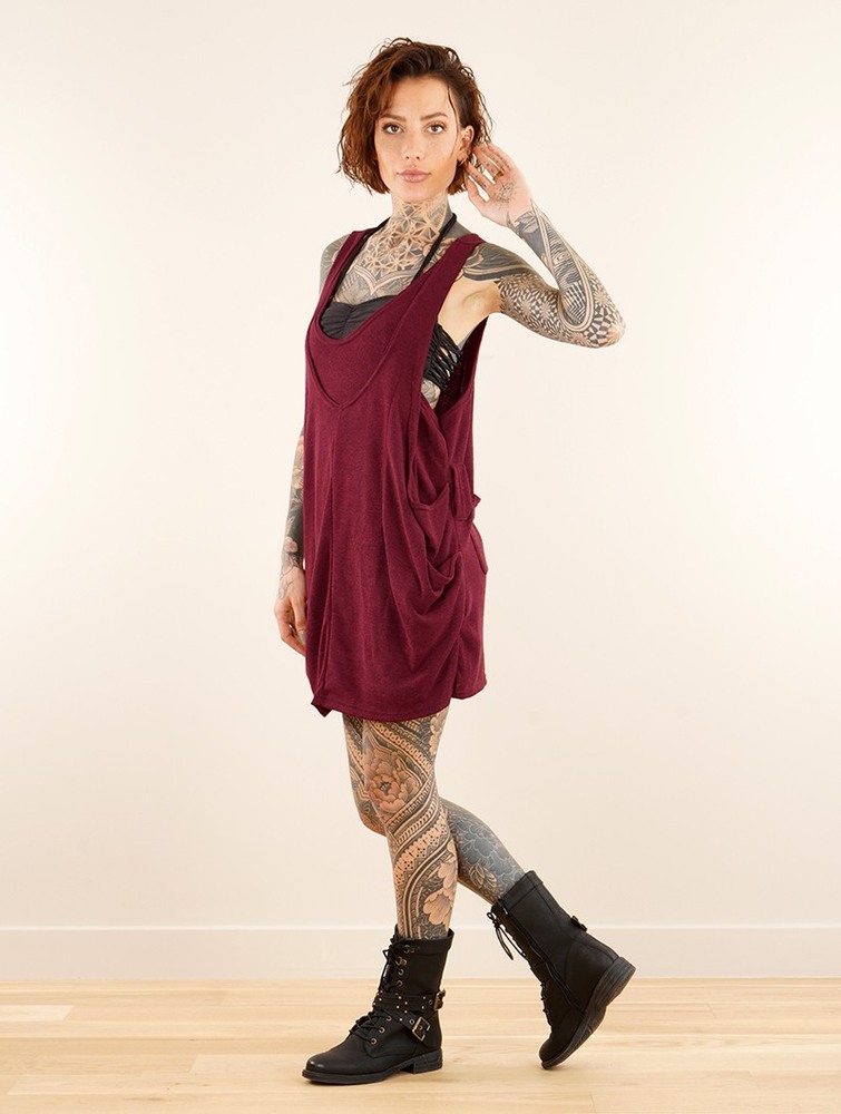 Toonzshop Palani Sleeveless Tunic Blast Dam Wine | JNAVK-8745