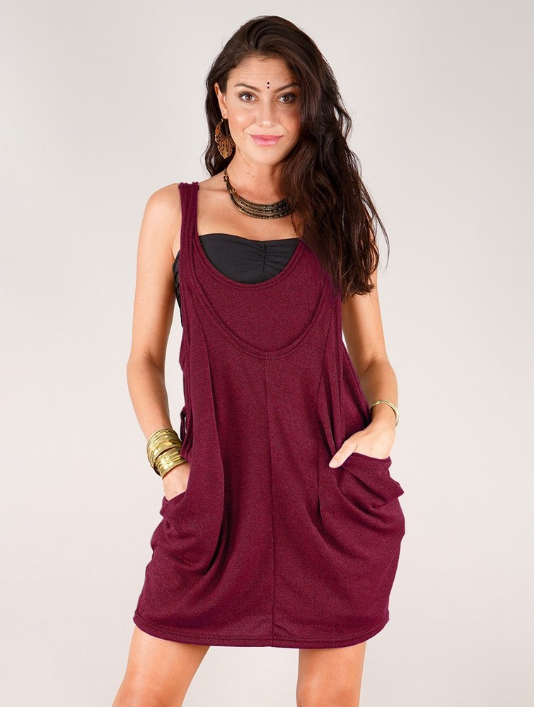 Toonzshop Palani Sleeveless Tunic Blast Dam Wine | JNAVK-8745