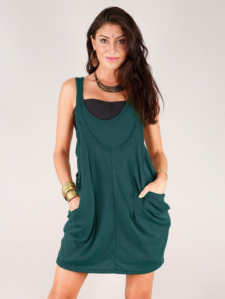 Toonzshop Palani Sleeveless Tunic Blast Dam Teal | QDZLR-2083