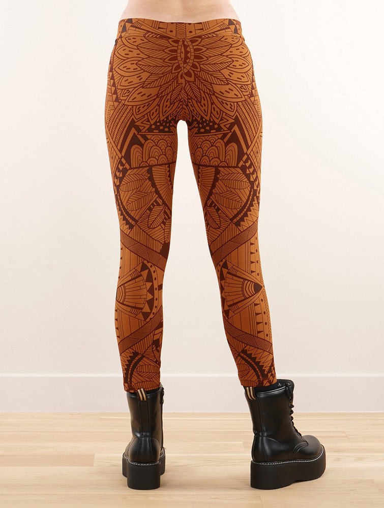 Toonzshop Rinji Africa Printed ¾ Leggings Leggings Dam Rusty | CLJRA-9612