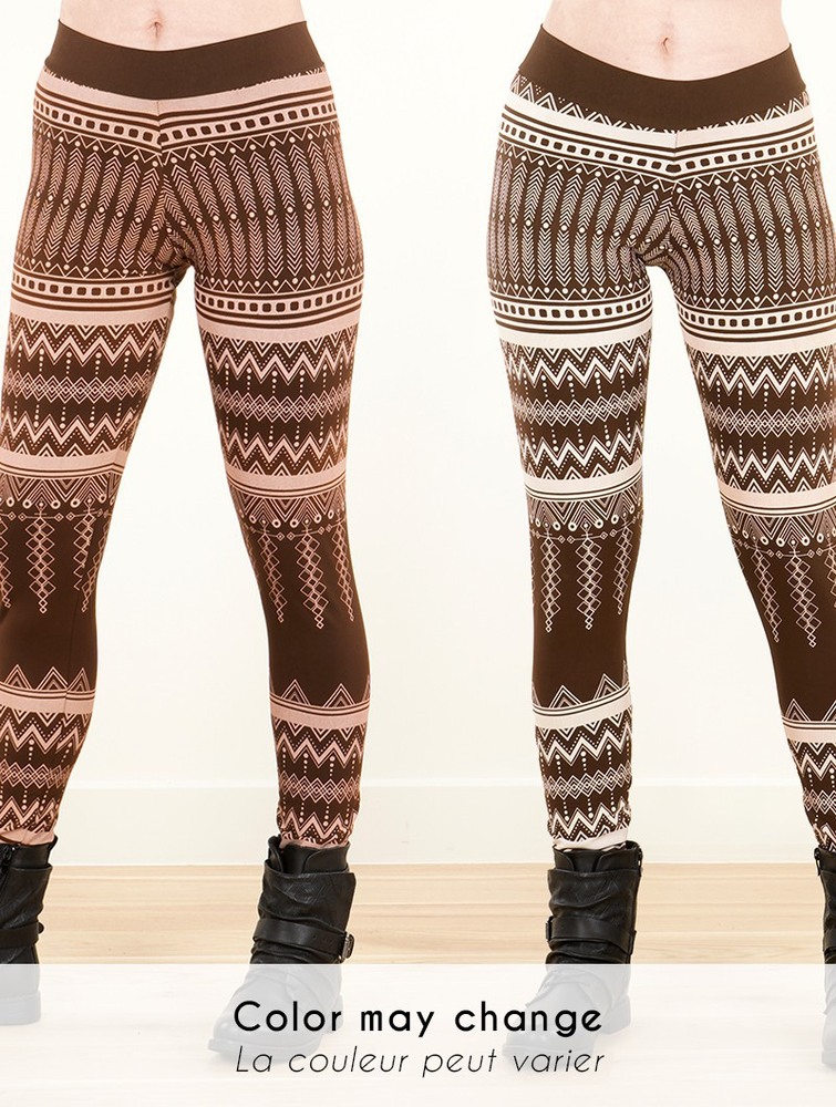 Toonzshop Rinjidef Aztec Printed Long Leggings Leggings Dam Bruna Beige | GSYZD-6049