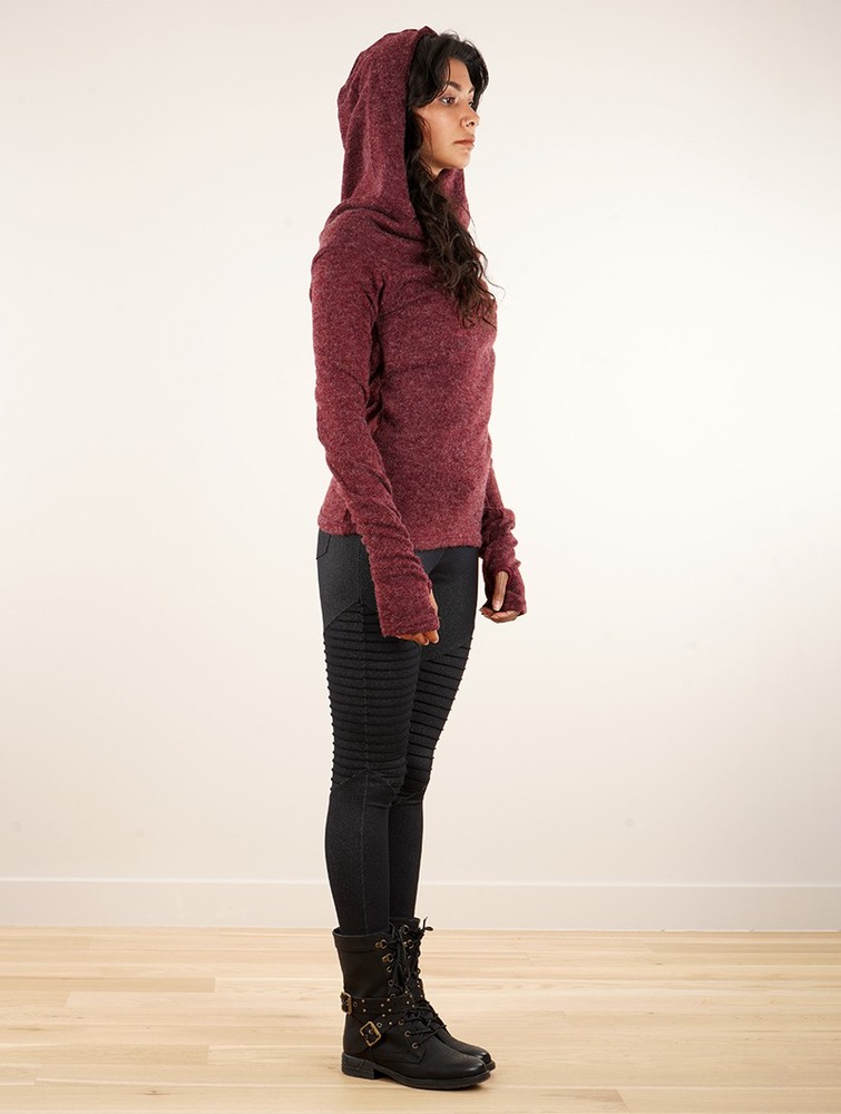 Toonzshop Sadiva Hooded Pullover Pullover Dam Wine | OYBVA-6025