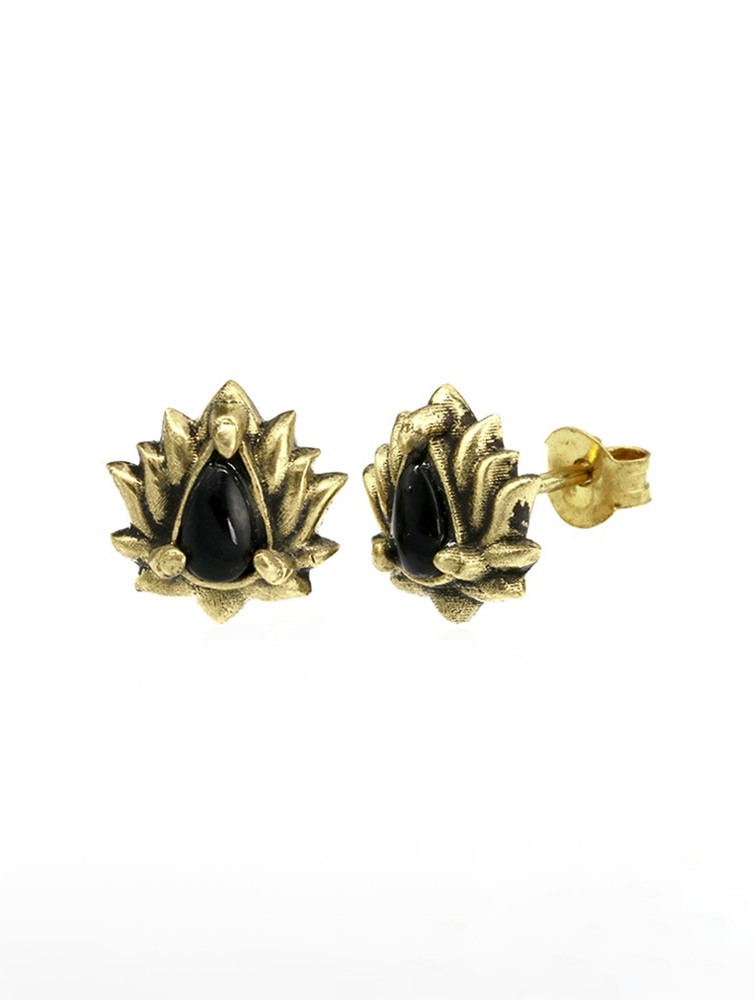 Toonzshop Saguna Onyx Stud Earrings Jewels Dam | ERLBQ-8426