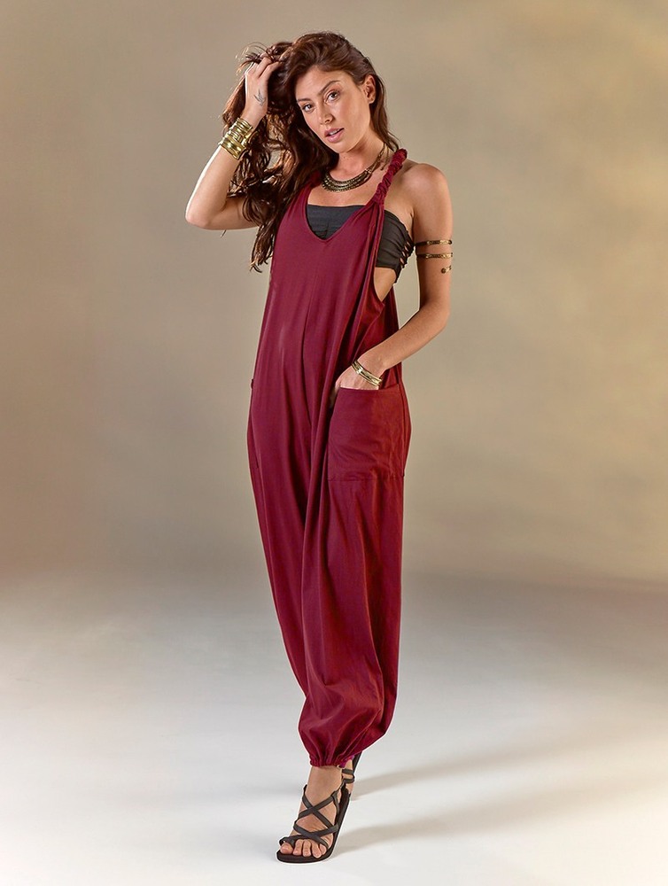 Toonzshop Sampatti Harem Pant Overalls Byxor Dam Wine | ESKNW-4523