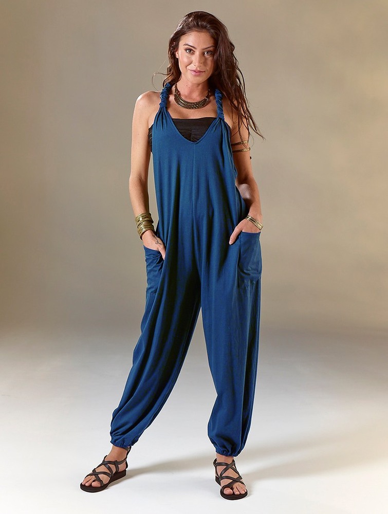 Toonzshop Sampatti Harem Pant Overalls Byxor Dam Blå | WKIDU-8413