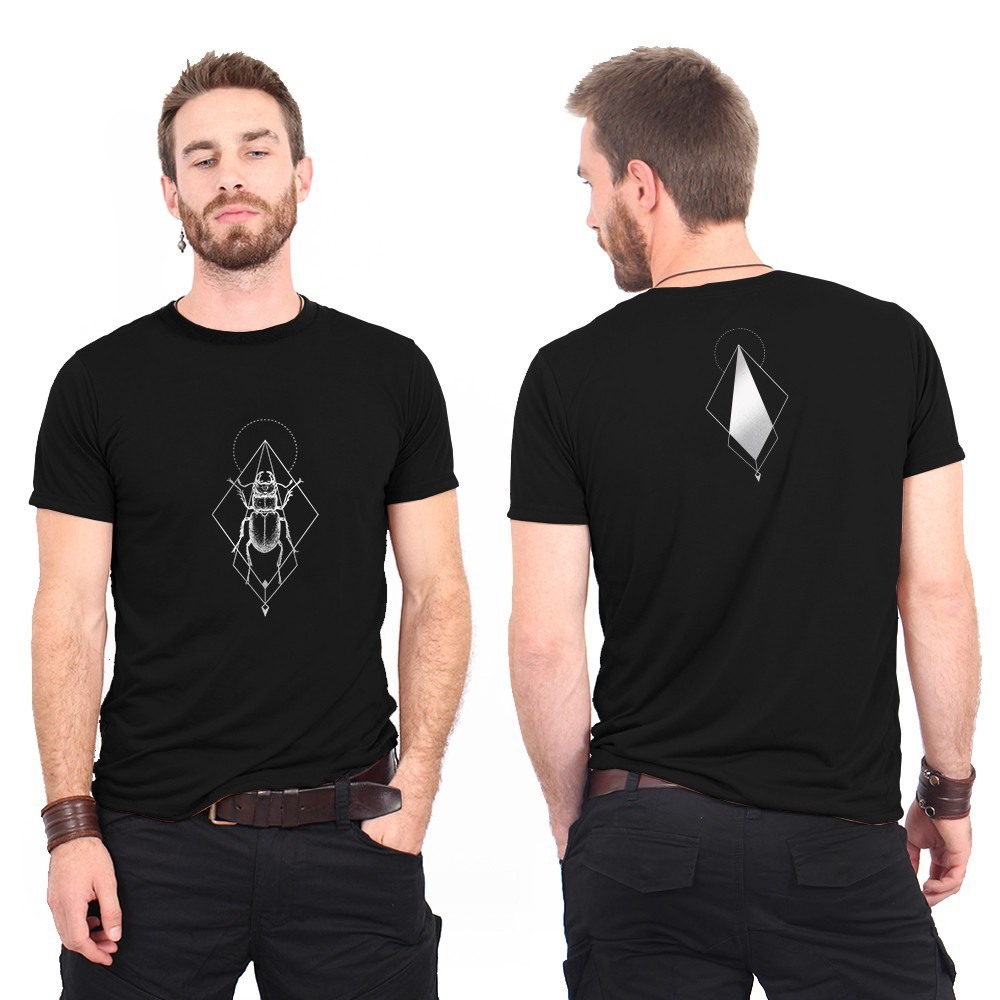 Toonzshop Scarab Spirit T-shirt T-Shirt Herr Svarta Silver | DWXIP-1425