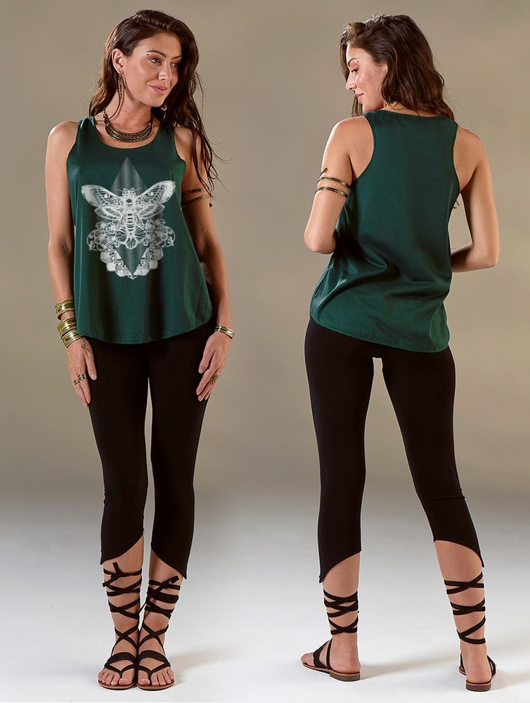 Toonzshop Sunstra Sphynx Printed Tank Top Linne Dam | UFVQL-5726