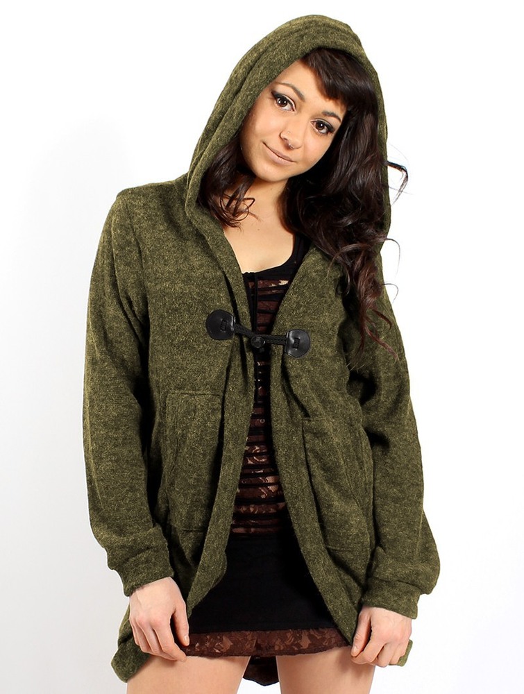 Toonzshop Thin Shandili Cardigan Kofta Dam Vert kaki | QPUNE-1076