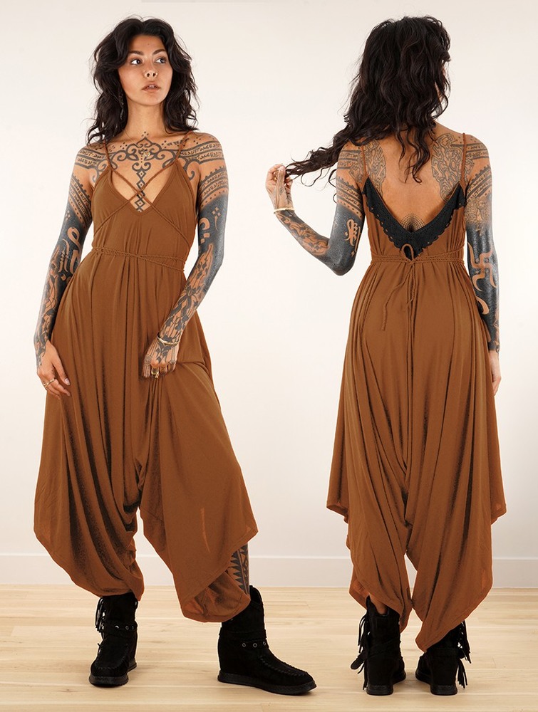 Toonzshop Topäaz Loose And Reversible Strappy Jumpsuit Jumpsuit Dam Caramel | NVWFI-5123