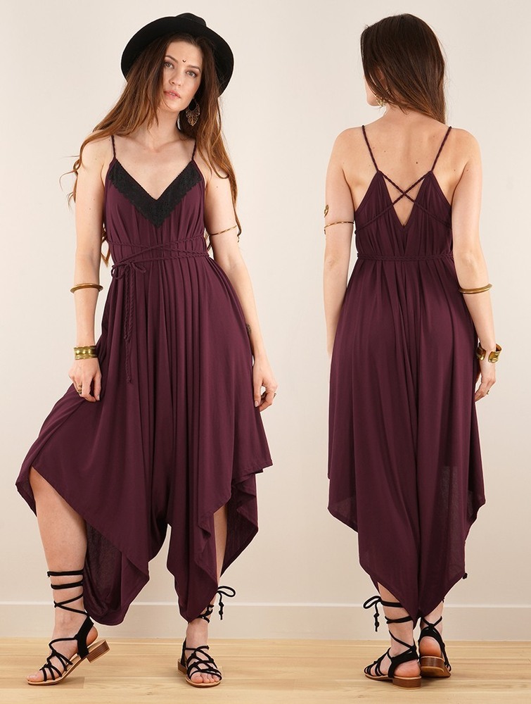 Toonzshop Topäaz Loose And Reversible Strappy Jumpsuit Jumpsuit Dam Wine | RMYQH-9370