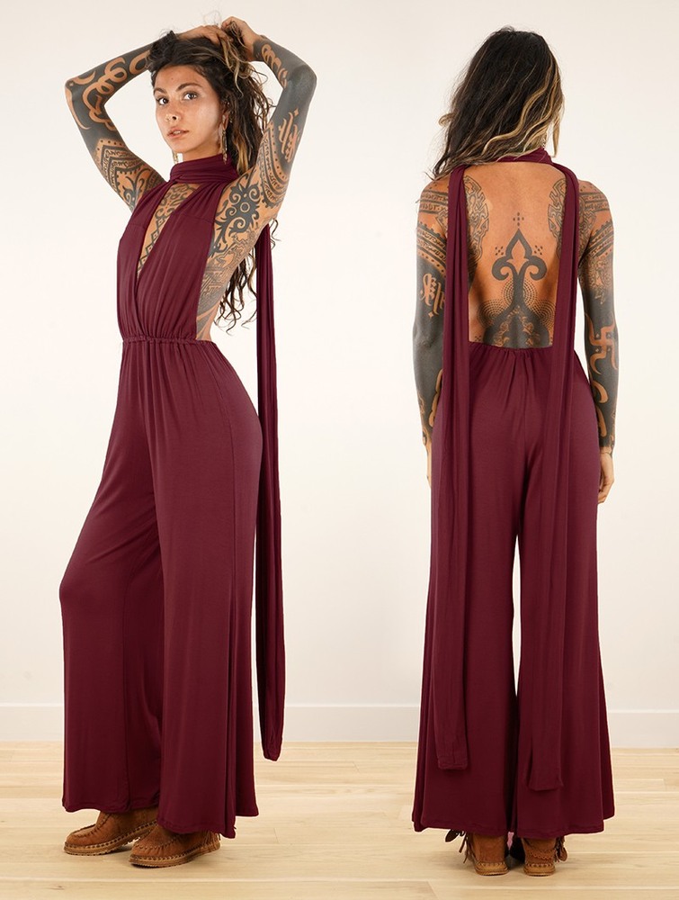 Toonzshop Wakiza Infinity Jumpsuit Jumpsuit Dam Wine | AILRN-6935