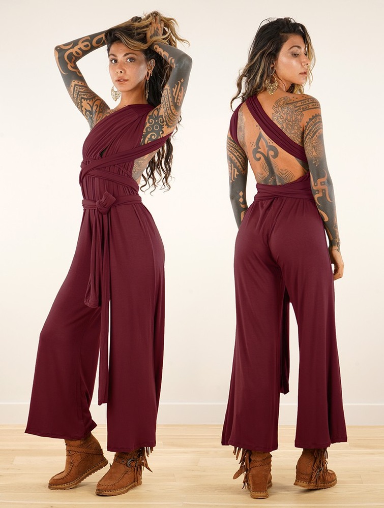 Toonzshop Wakiza Infinity Jumpsuit Jumpsuit Dam Wine | AILRN-6935