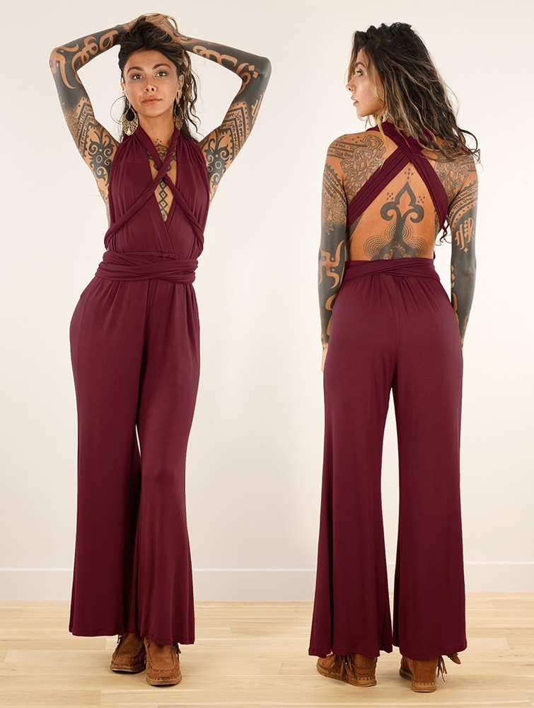 Toonzshop Wakiza Infinity Jumpsuit Jumpsuit Dam Wine | AILRN-6935