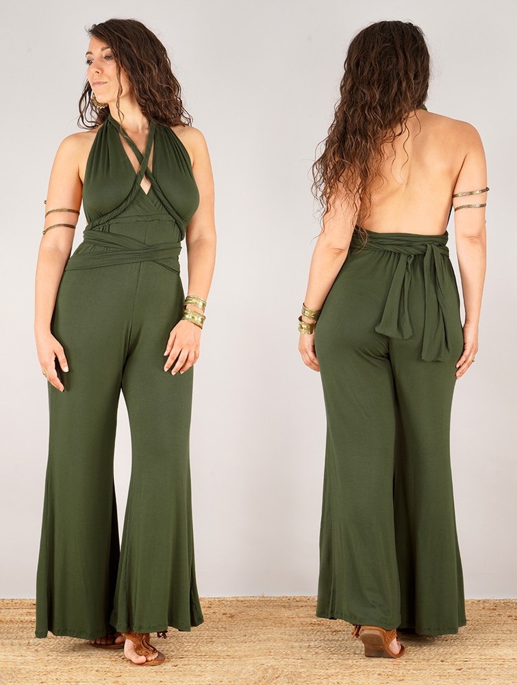 Toonzshop Wakiza Infinity Jumpsuit Jumpsuit Dam Olivgröna Gröna | CDKMR-1042