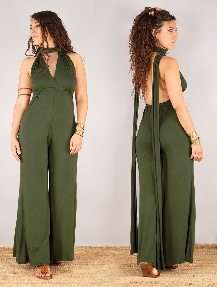 Toonzshop Wakiza Infinity Jumpsuit Jumpsuit Dam Olivgröna Gröna | CDKMR-1042