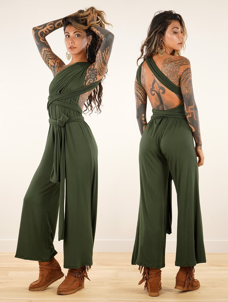 Toonzshop Wakiza Infinity Jumpsuit Jumpsuit Dam Olivgröna Gröna | CDKMR-1042