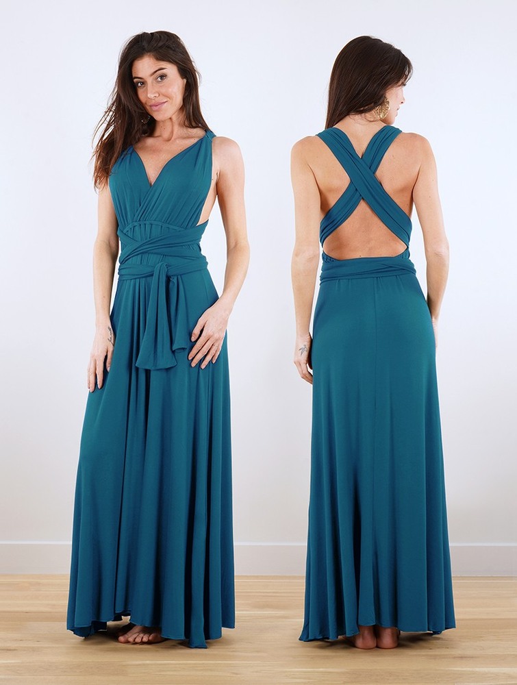 Toonzshop Wakiza Long Infinity Dress Klänning Dam Blå | KFCTO-4206