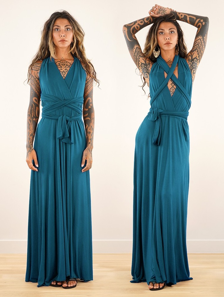 Toonzshop Wakiza Long Infinity Dress Klänning Dam Blå | KFCTO-4206