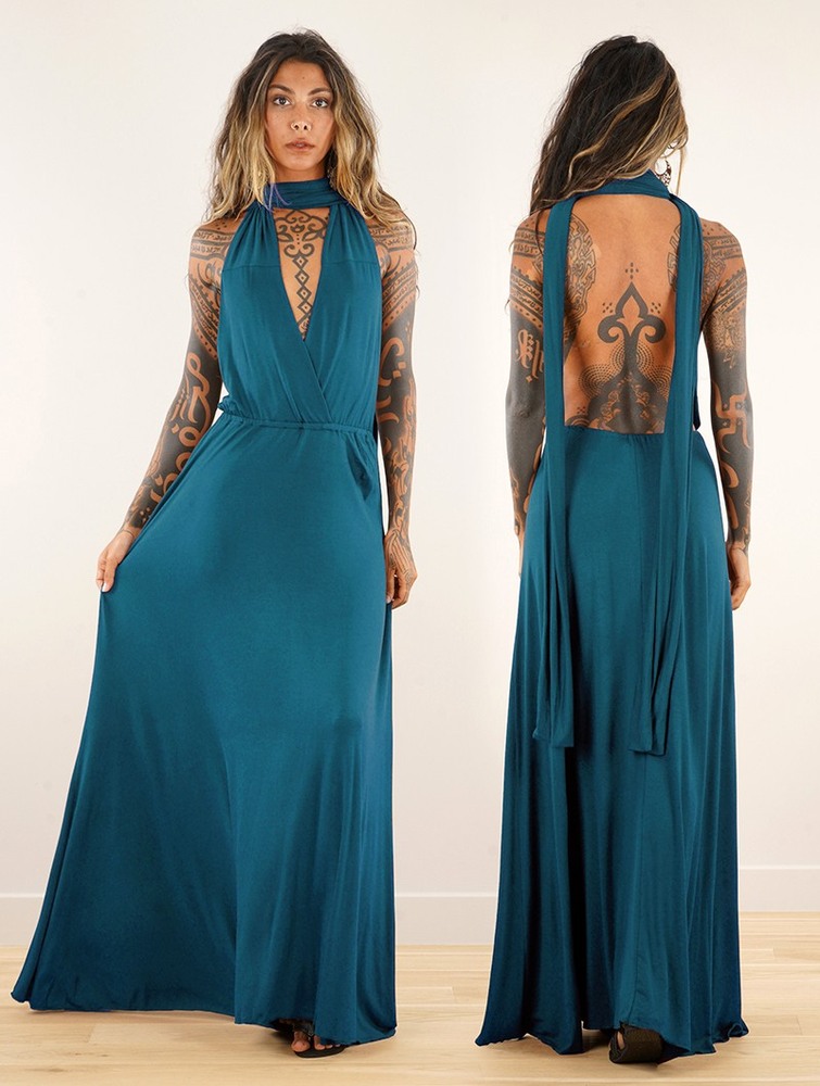 Toonzshop Wakiza Long Infinity Dress Klänning Dam Blå | KFCTO-4206