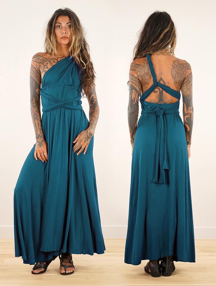 Toonzshop Wakiza Long Infinity Dress Klänning Dam Blå | KFCTO-4206