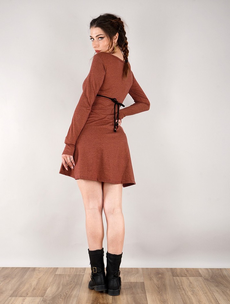 Toonzshop Ysïaa Long Sleeve Dress Klänning Dam Mottled sienna | UMCIP-5367