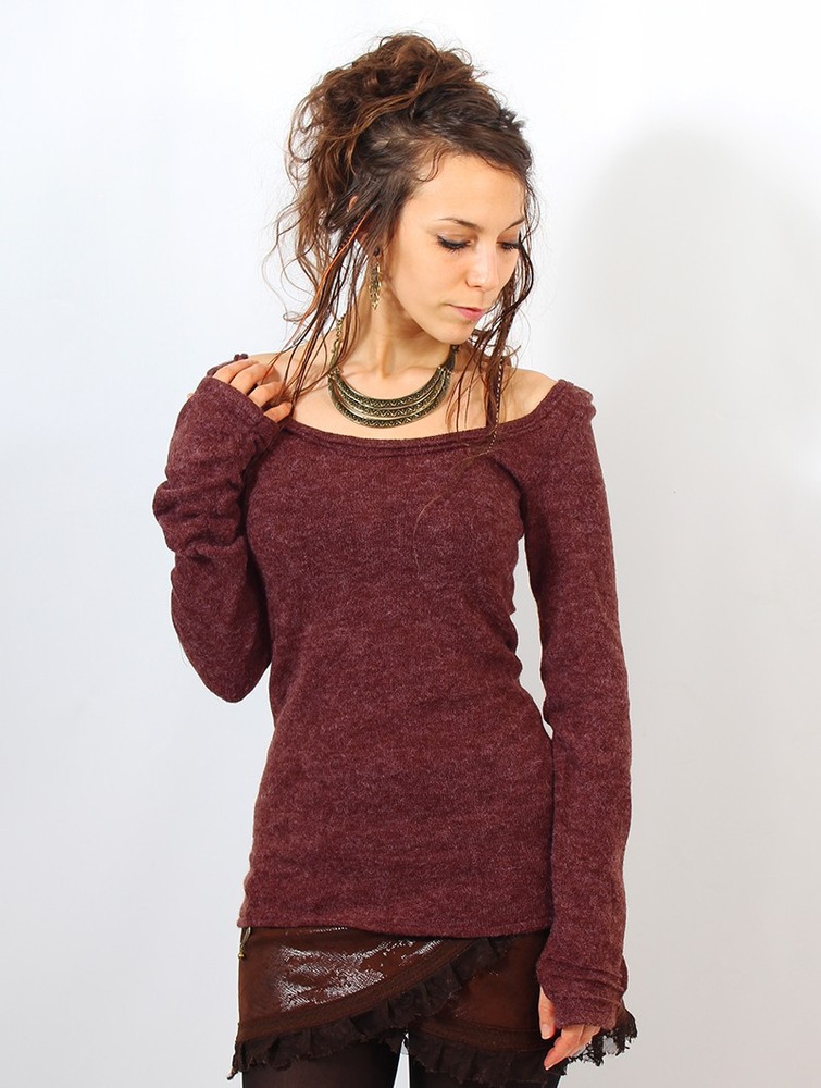 Toonzshop Ysïs Pullover Pullover Dam Wine | FQNWO-4986