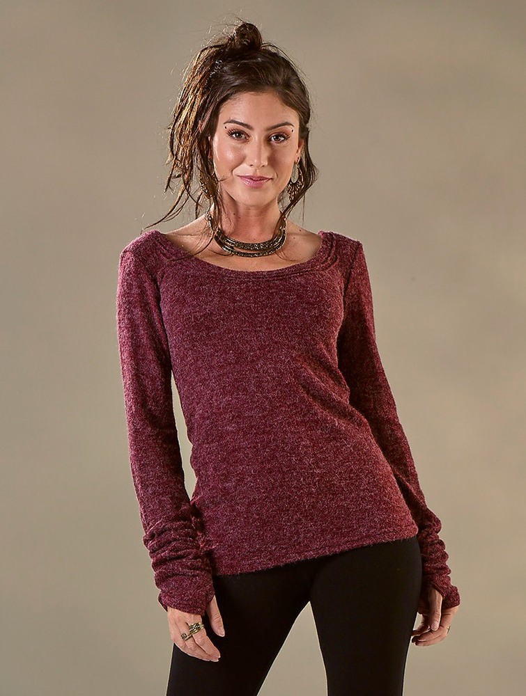 Toonzshop Ysïs Pullover Pullover Dam Wine | FQNWO-4986